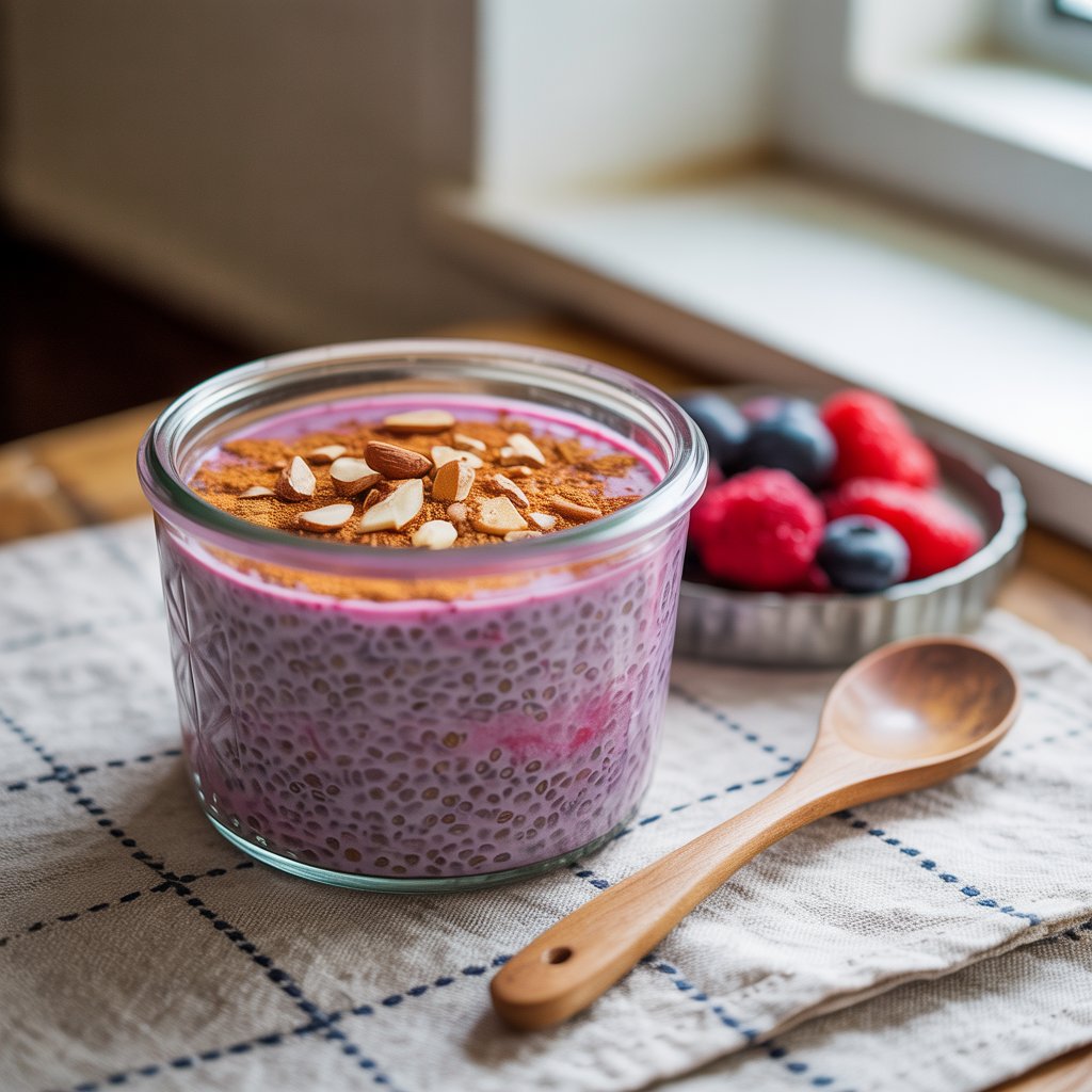 Chia Seed Pudding with Almonds